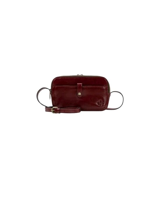 Patricia Nash Handbags - Patricia Nash Small Leather Crossbody Bag Purse Adjustable Burgundy Supple